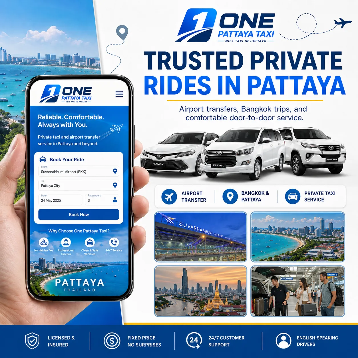 One Pattaya Taxi â€” Real customers, real pickups